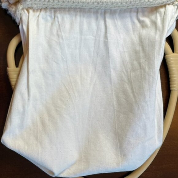 Vintage Handmade Macrame Crochet Lined Bag Purse - Picture 6 of 8